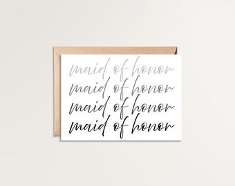 Willst Du meine Trauzeugin sein | Trauzeugin Vorschlag Karte | Moderne Vorschlag Karte | Druckbare MOH Karte | Schlichte Vorschlag Karte | MOH Vorschlag
