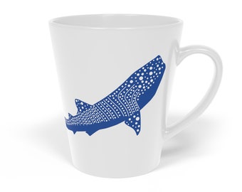 Whale Shark Coffee Mug, Marine Life Gift for Sea Life Lover, Ocean Animal Tea Cup, 12 oz White Ceramic Mug