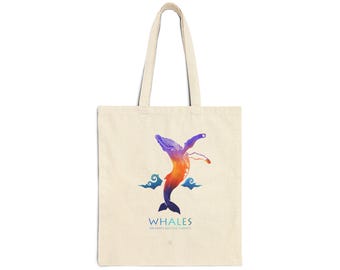 Strandtas bultrug, mariene biologie cadeaus oceaanliefhebber, zeeleven, zeedieren, shopper, boodschappentas, katoenen canvas draagtas