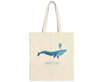 Sac de plage baleine bleue, Biologie marine, Cadeaux pour les amoureux de l'océan, Vie marine, Animaux marins, Shopper, Sac à provisions, Cabas en toile de coton