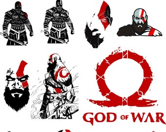 Kratos God of War SVG PNG: Cricut Design Files (Digital Download)