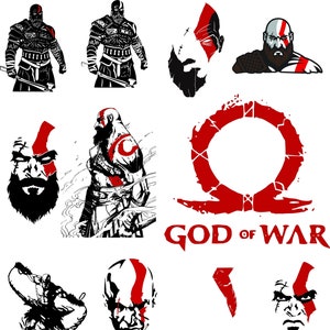 Kratos - God Of War - GOW - svg png pdf jpg eps files - Cricut compatible - Design Space