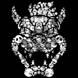 Bowser Super Mario Svg, Bowser Mario Bros Svg, Bowser Super Mario Bros Movie Outline SVG Cricut Digital Files