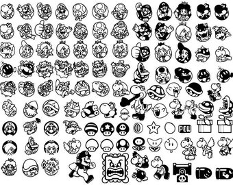 Super Mario Bros SVG Bundle: Cricut Cut Files (Instant Download)