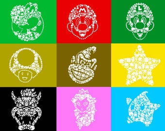 Super Mario Bros. Outline SVG: Cricut Ready Digital Files
