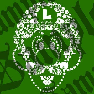 Luigi Super Mario Svg, Luigi Mario Bros Svg, Luigi Super Mario Bros Movie Outline SVG Cricut Digital Files