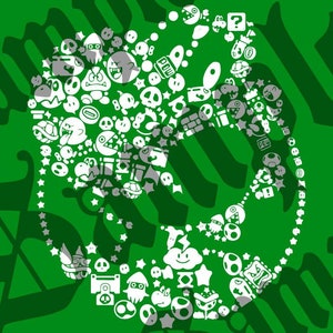Yoshi Super Mario Bros SVG Outline: Cricut Digital File