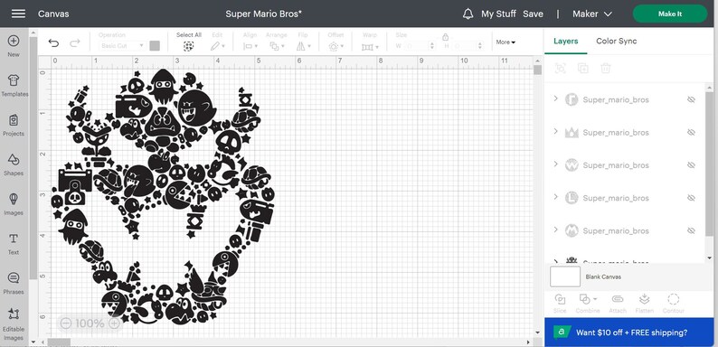 Super Mario SVG-klippfiler: Mario Bros Cricut & Silhouette (digital nedladdning) bild 7