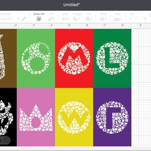 Super Mario SVG-klippfiler: Mario Bros Cricut & Silhouette (digital nedladdning) bild 2