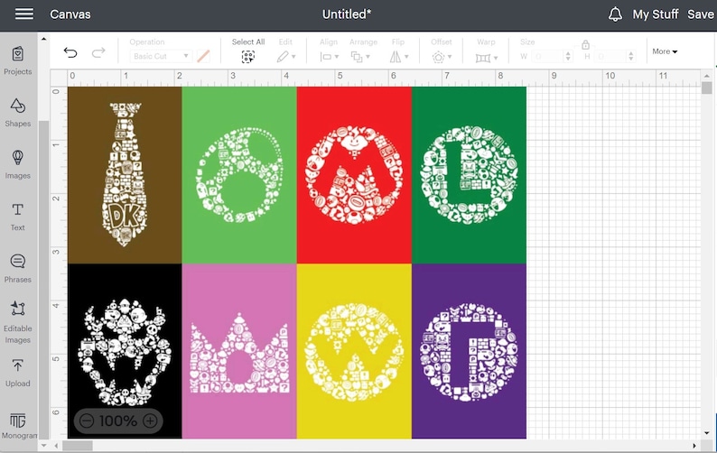 Super Mario SVG-klippfiler: Mario Bros Cricut & Silhouette (digital nedladdning) bild 2
