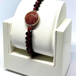 Beaded bracelet with natural sandstone (one-off production)