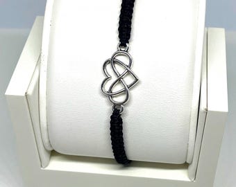 Infinity heart bracelet for couples or friends (multicolor)/minimalist jewelry handmade/friendship bracelet lucky charm