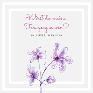 Personalisierter Karte Trauzeugin