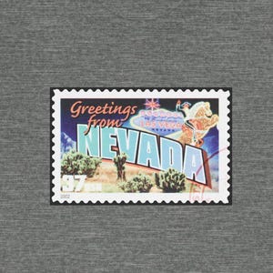 Tampon Nevada rétro, t-shirt vintage - t-shirt classique, homme, homme, homme, t-shirt, voyage sur la route, concert, Vegas, voyage, nouveau, courrier, frais de port, tendance