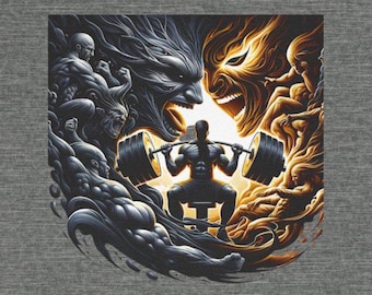 Camiseta unisex de levantamiento de pesas Mythical Spirits, camiseta de entrenamiento, camiseta de fitness, camiseta de gimnasio, camiseta de entrenamiento de fuerza, ropa de fitness, poder, propósito, impulso