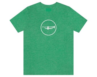 Trompete - Weiß - Unisex Jersey Kurzarm T-Shirt