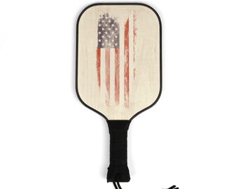 American Flag Pickleball Set, Ideal for Sports Lovers, Great for Gifts, Team Events, Family Fun, Outdoor Activities Pickle USA America July