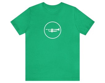 Trompete - Weiß - Unisex Jersey Kurzarm T-Shirt