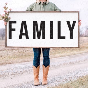 Famille SVG - Téléchargement instantané - Cadeau de mariage - Cadeau de pendaison de crémaillère - Plaque de nouvelle maison - Cadeau du meilleur ami - Art mural de salle à manger - Panneau de famille