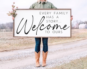 Every family has a story SVG - Farmhouse sign - Welcome SVG - Family SVG - Home decor - Welcome sign - Rustic home decor - Digital download