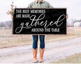 Farmhouse Dining Room Sign SVG: Kitchen Decor, Rustic Wall Art (Digital Design)