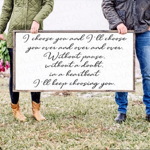 Te elijo SVG - Amor SVG - Letrero de boda - Regalo de despedida de soltera - Regalo de boda - Regalo de pareja - Regalo de aniversario - Letrero Te elijo