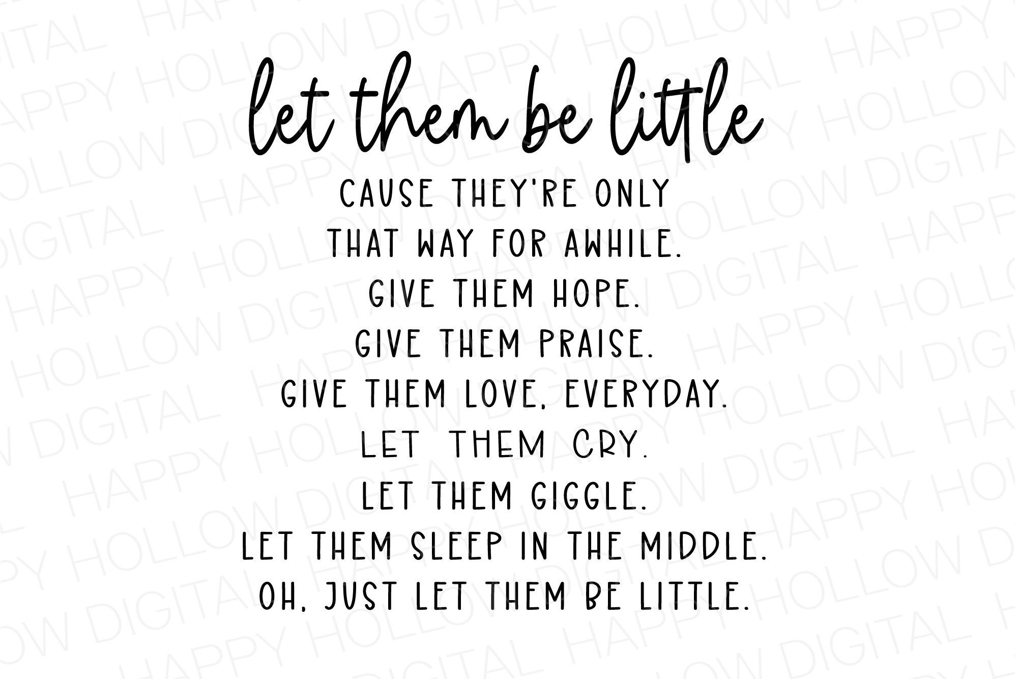 Let Them Be Little SVG New Baby SVG Nursery Wall Decor Baby Shower Gift