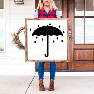 Umbrella SVG - Spring decor - Throw pillow - Patio decor - Porch swing - Porch sign - Spring door hanger - Spring SVG - Instant download