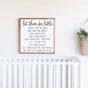 Let them be little SVG - New baby SVG - Nursery wall decor - Baby shower gift - New baby gift - Cut file - Nursery decor - Instant download