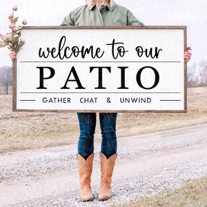 Bem-vindo SVG - Placa de pátio - Arquivos SVG para Cricut - Decoração externa - Decoração de pátio - Placa externa - Impressões de varanda - Placa de varanda SVG - Decoração de varanda