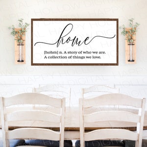 Definición de hogar SVG - Letrero de hogar - Regalo familiar - Impresión de definición de hogar - Sala de estar - Regalo de inauguración de la casa - Regalo para un nuevo hogar - Letrero de sala familiar