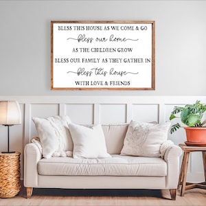 Bénissez cette maison SVG - Décoration murale de salle à manger - Nouvelle décoration d'intérieur - Panneau Rassemblez - Panneau de famille - Décoration saisonnière - SVG reconnaissant - Bénis cette maison