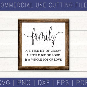 SVG familiar - Letrero familiar - Decoración de casa de campo - Letrero de sala familiar - Regalo de inauguración de la casa - Archivos SVG para Cricut - Decoración campestre - Descarga instantánea