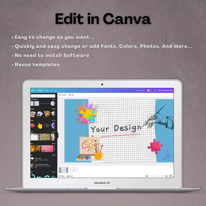 Airbnb Book Template Editable Digital Guest Book Etsy