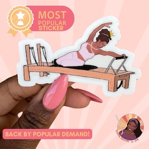 Pilates Princess Sticker – OG Reformer Pilates Vinyl Sticker | Best-Selling Fitness Sticker for Water Bottles, Laptops, Cars & Gifts for Her