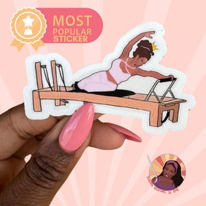 Pilates Princess Sticker | Reformer Pilates Vinyl Sticker | Fitness Sticker for Water Bottles, Laptops, Cars, and Gifts for Her