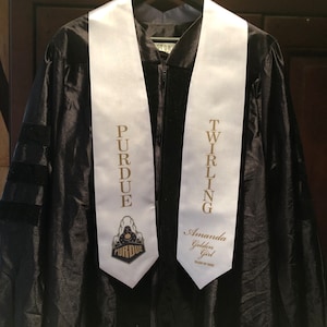 Customized Purdue Graduation Stole