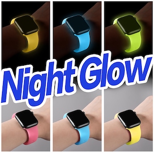 Apple Watch Band - Glow in the Dark Silicone Sport Band for iWatch - Glowing Bracelet Strap Excellent Gift for friends and family