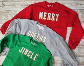 Christmas Sweatshirt - Holiday Shirts - For the Family - Holiday Themed Sweats Pullover