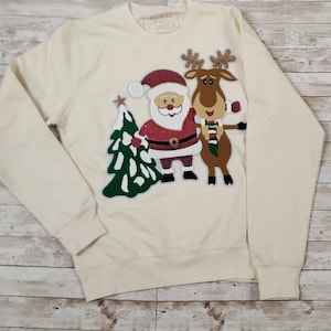 SEQUINS Santa Reindeer Sweatshirt