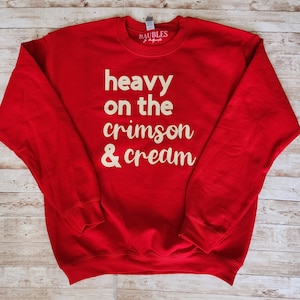 Delta Sweatshirt Pullover oder Kurzarm-T-Shirt Sorority Crimson und Cream