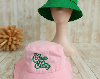 Różowy i zielony kapelusz typu bucket hat OH So Pretty