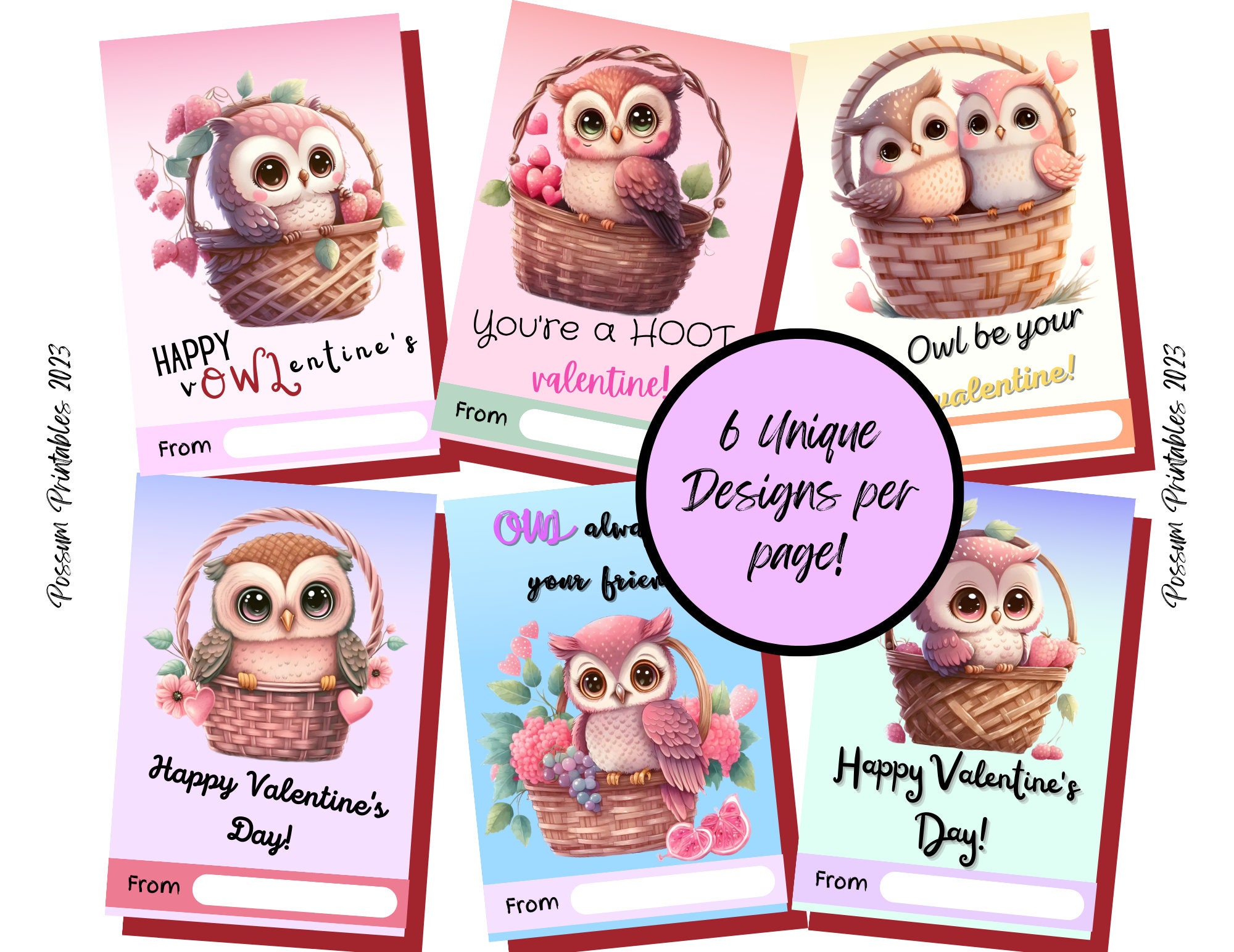 Classroom Valentine's, Owl Valentine's Day Cards, Printable Valentine Day Cards, Valentine C