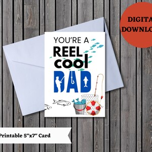 Tarjeta de pescado imprimible para el día del padre, Tarjeta de broma para papá, Tarjeta en blanco de 5 x 7, Tarjeta de descarga instantánea, Tarjeta de juego de palabras para papá, Tarjeta de regalo, Imprimible, Descargar