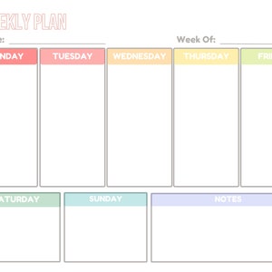 Free Printable Weekly Schedule For Kids