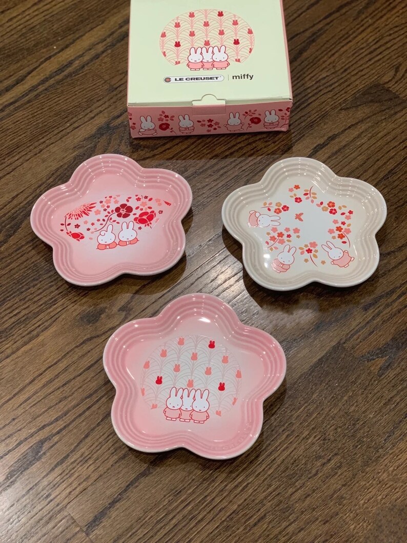 NEW Le Creuset X Miffy Limited Edition Plate Set 3 Piece Etsy