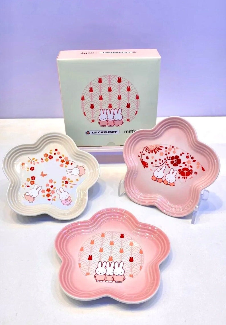 NEW Le Creuset X Miffy Limited Edition Plate Set 3 Piece Etsy