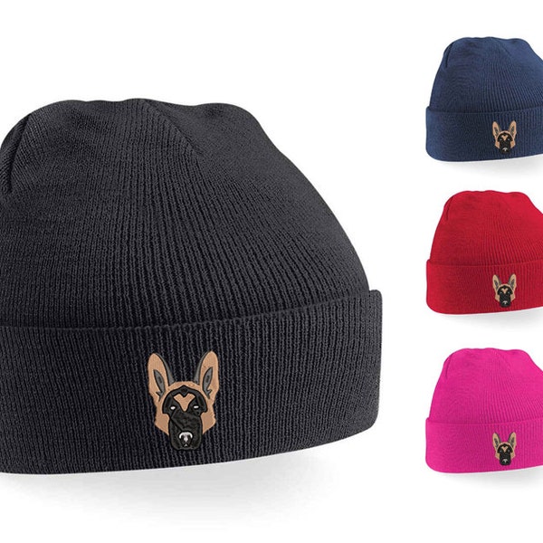 Adults & Kids Beanie with German Shepherd Embroidery