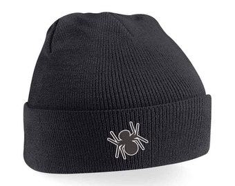 Adults & Kids Beanie with Spider Embroidery