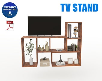 Meuble TV / Table console à monter soi-même - Plans d'instructions étape par étape